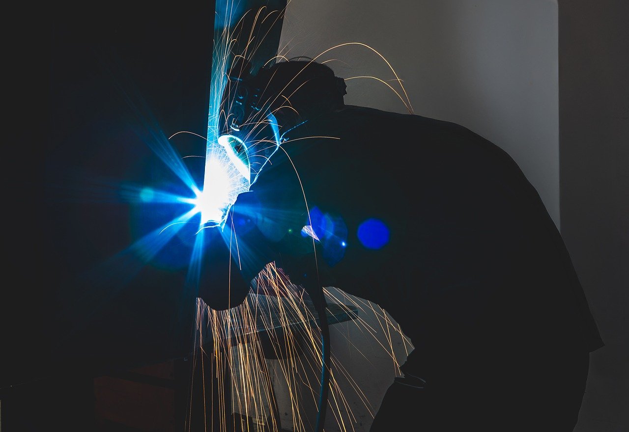welding, sparks, engineering, working, welder, industry, worker, metal, factory, production, work, man, mask, steel, industrial, employee, workshop, equipment